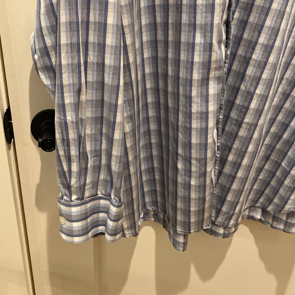 Daniel Cremieux Men’s Button Down Shirt.‎  XXL.  Blue/White Plaid.100% Cotton - Picture 5 of 8
